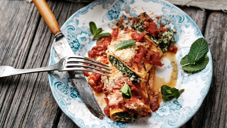 Recette corse : Cannellonis au brocciu, blettes et menthe
