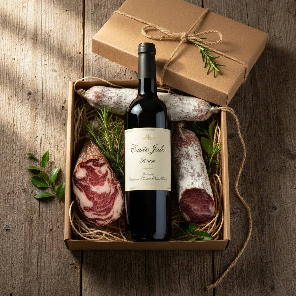 Coffret Mixte Premium – Vin & Charcuteries Corses d’Exception - Le Goût de la Corse